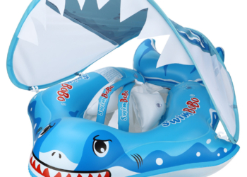 Swimbobo Baby Swimming Ring Lying Ring Children’s Swimming Ring Armpit Ring Sunscreen Shade Shark